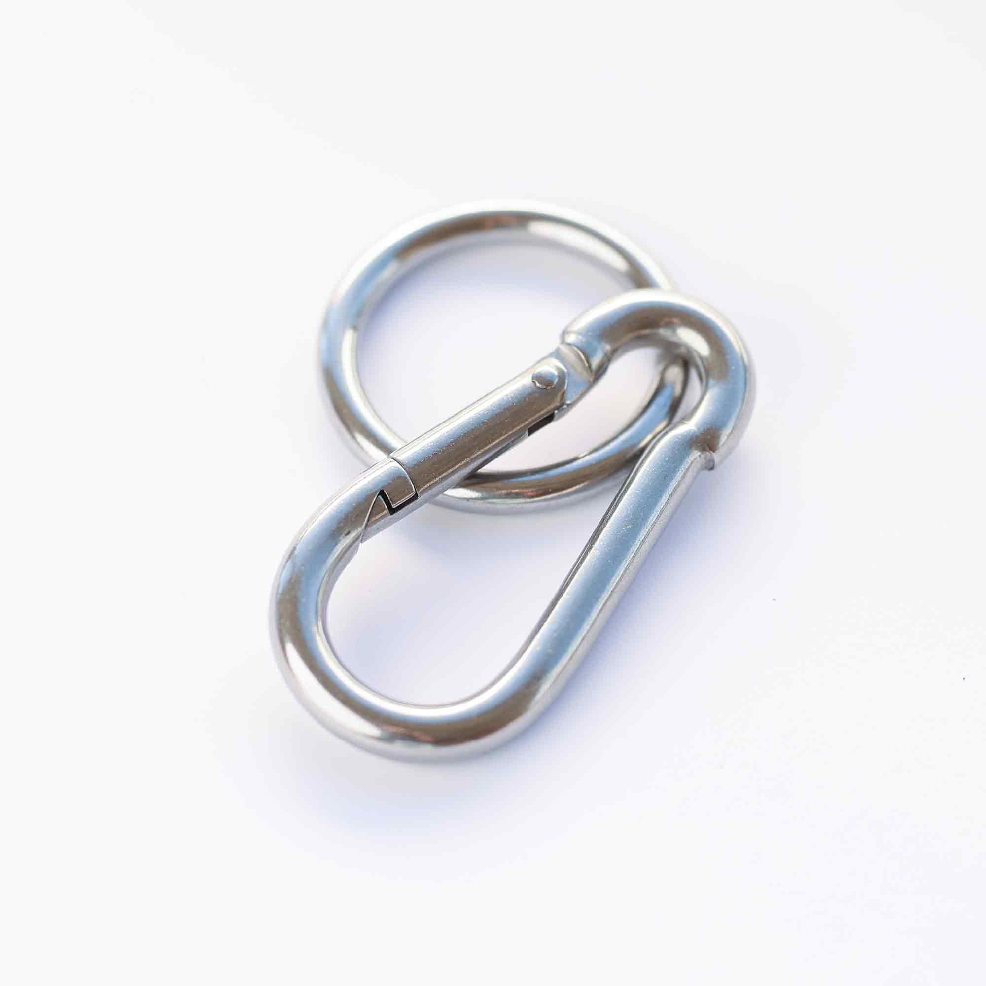 Stainless steel snap hook and ring 1
